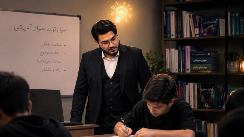 استفاده مدرس از اشتباهات مخاطب سر کلاس در ایدهیابی محتوا