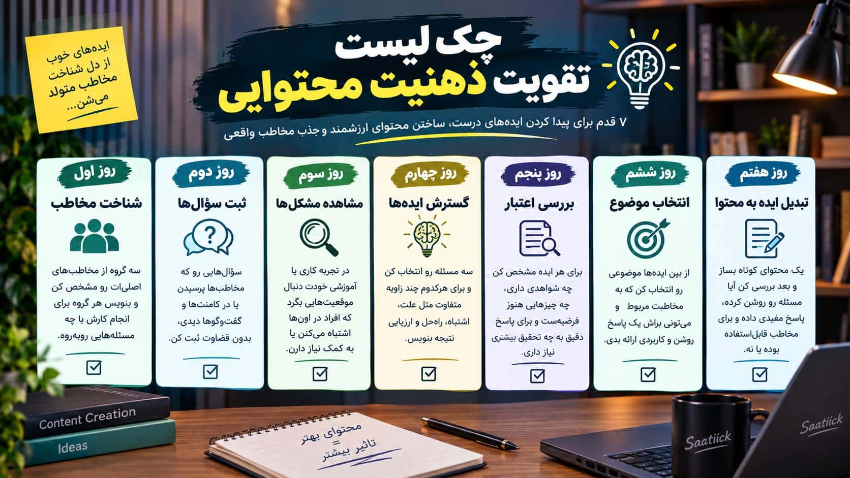 چک لیست تقویت ذهنیت محتوایی